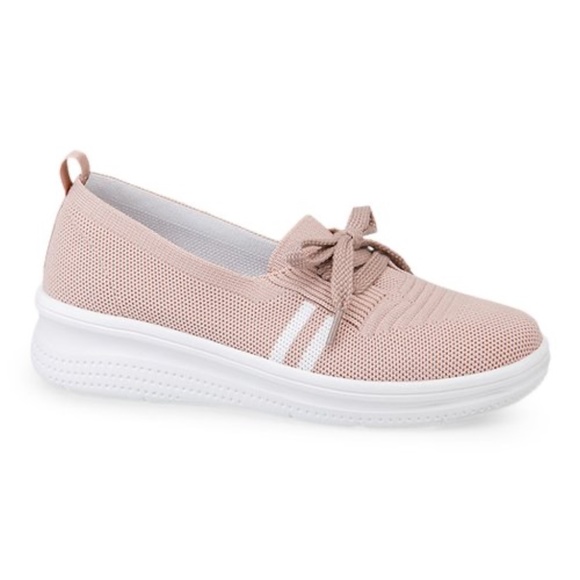 Pattrily Pink & White Stripe Boat Shoe Sneaker Size 38 - Picture 1 of 10